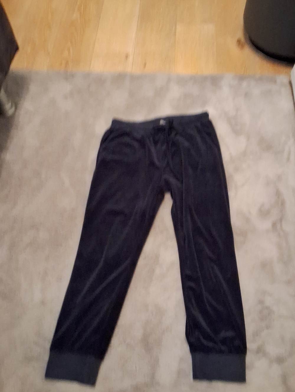 Honey Punch Black Velour Track Joggers